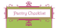 Pantry Checklist